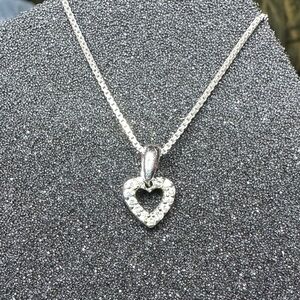 Sterling Silver Heart Pendant Necklace - Silver Heart Necklace